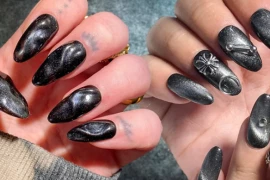 Hottest Black Chrome Nails To Slay This Winter