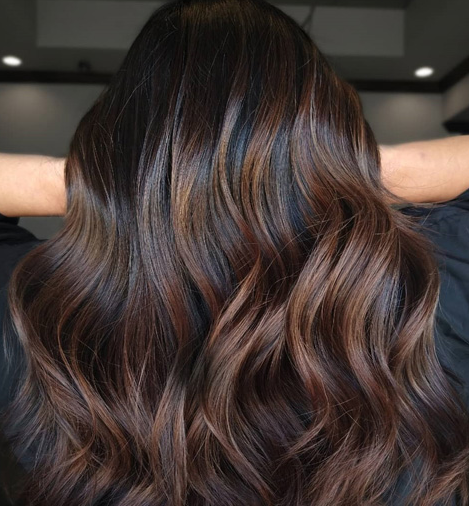 Stunning Brown Highlights On Black Hair For A Gorgeous look