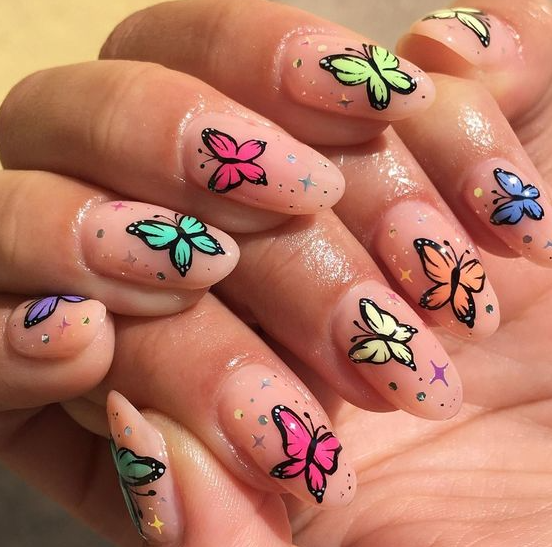Beautiful Butterfly Nail Designs To Spice Up Your Nails