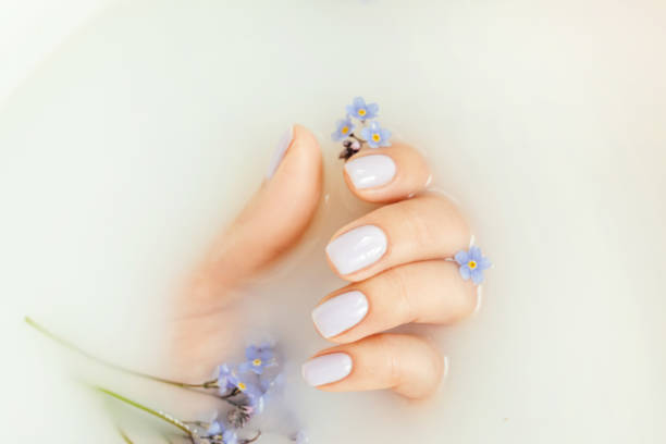 Trending Milky White Nails For The Fall Season